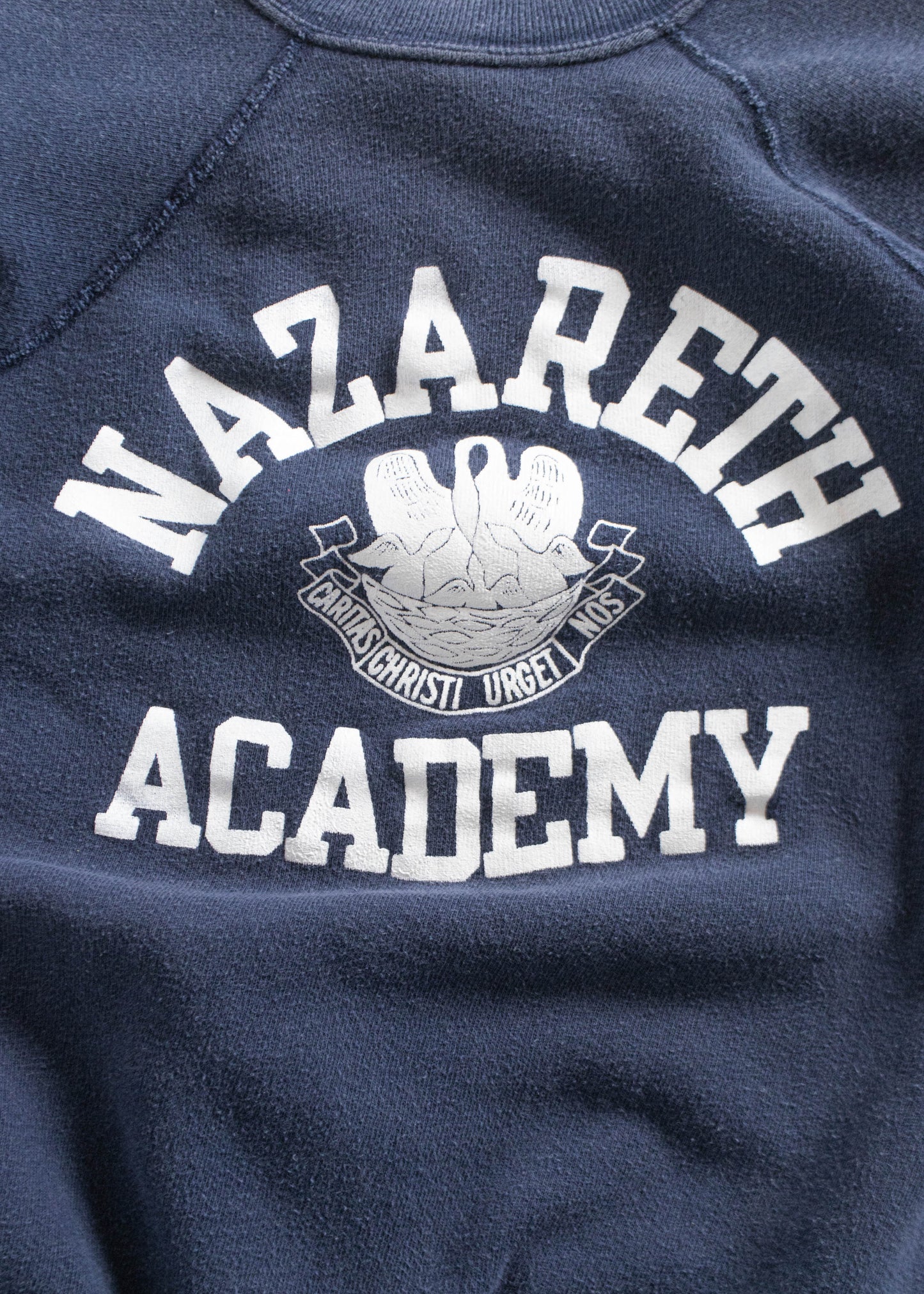 Vintage 1970s Champion Blue Bar Nazareth Academy Souvenir Sweatshirt Size XS/S