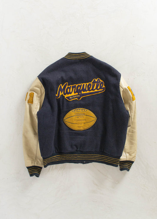 Vintage 1980s DeLong Marquette Hilltoppers Varsity Jacket Size 2XL/3XL