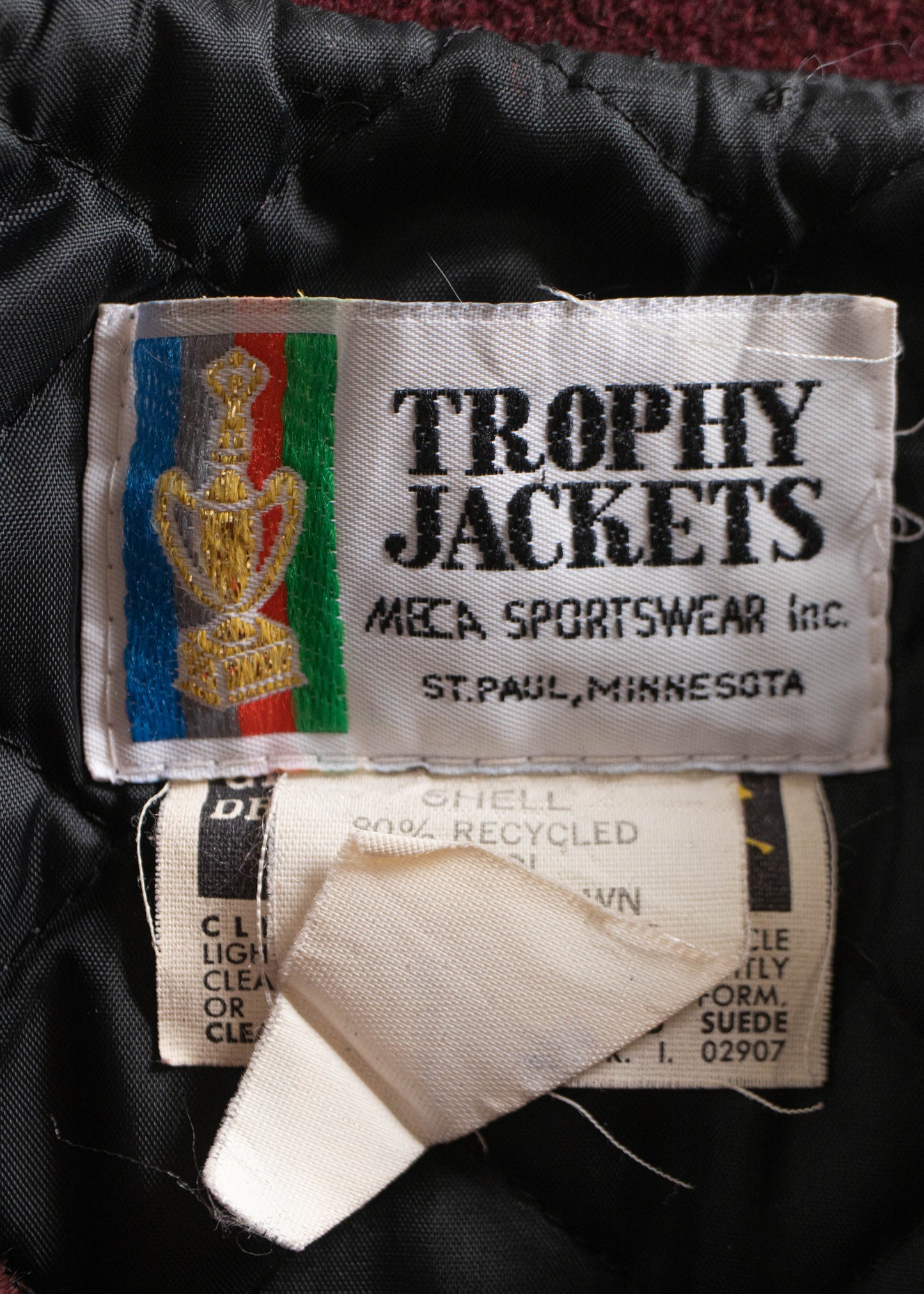 Vintage 1990s Trophy Jackets Meca Sportswear Varsity Letterman Wool Jacket Size 2XS/XS