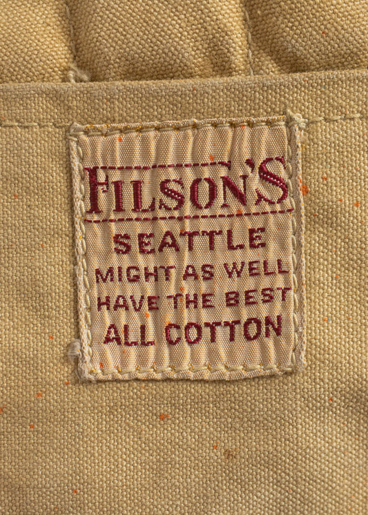 Vintage 1950s Filson Duck Canvas Hunting Vest Size M/L