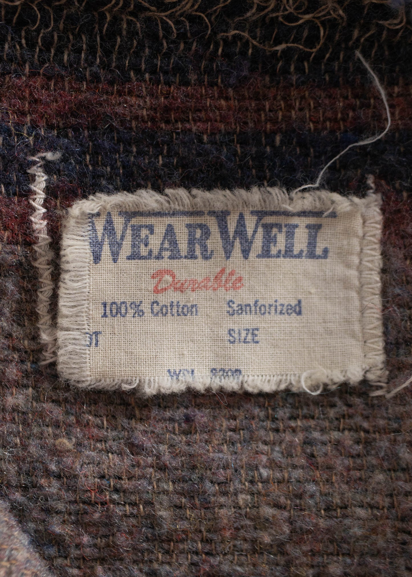 Vintage 1970s Wear Well Blanket Lined Denim Chore Coat Size XL/2XL