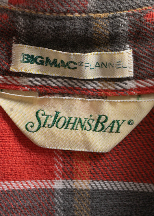 Vintage 1970s Big Mac by JC Penney Cotton Flannel Button Up Shirt Size 3XL/4XL
