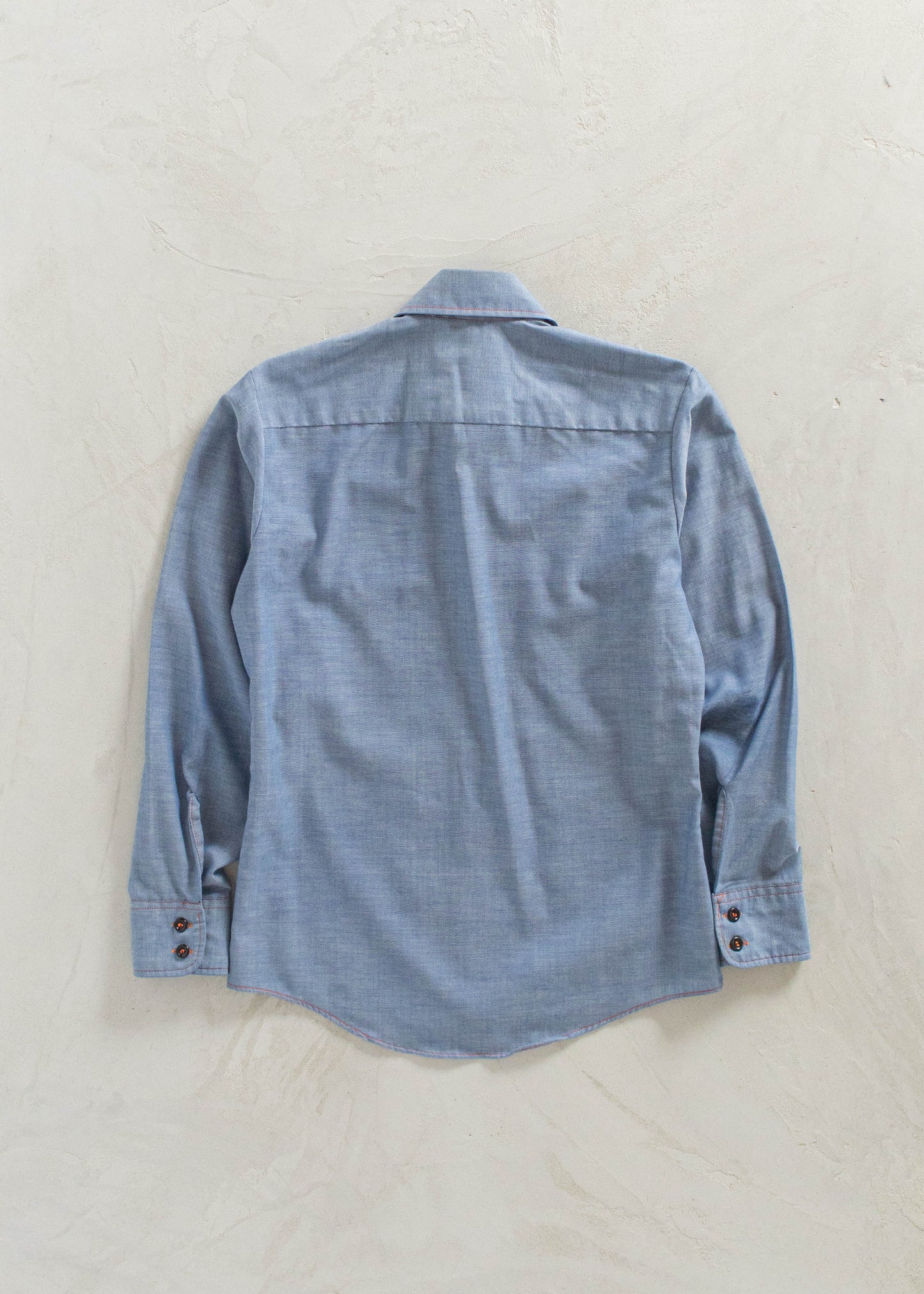 Vintage 1980s Montgomery Ward Long Sleeve Chambray Button Up Shirt Size 2XS/XS