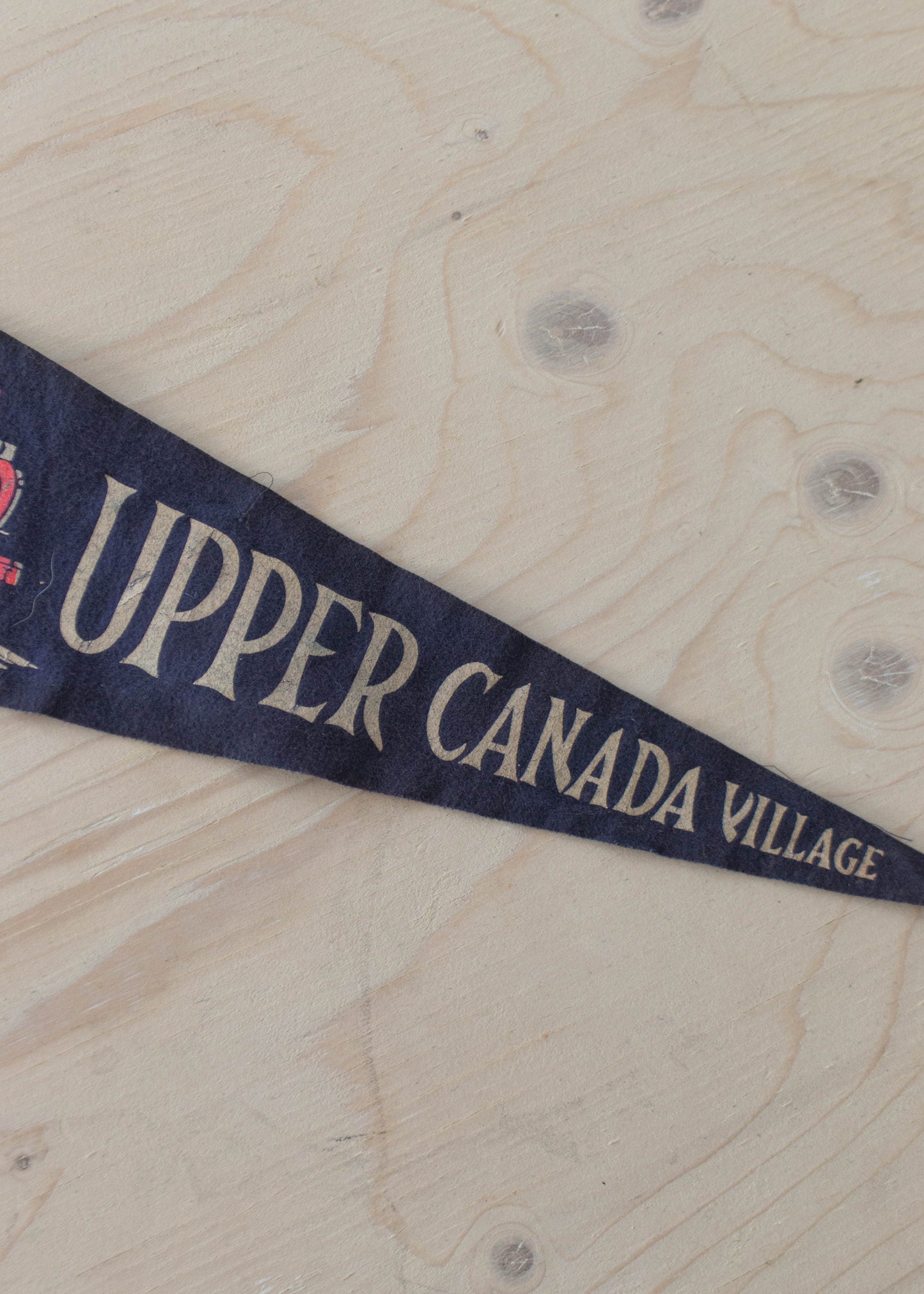 Vintage 1970s Upper Canada Village Pennant Flag