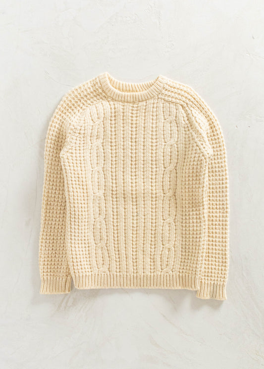 Vintage Wool Fisherman Sweater Size S/M