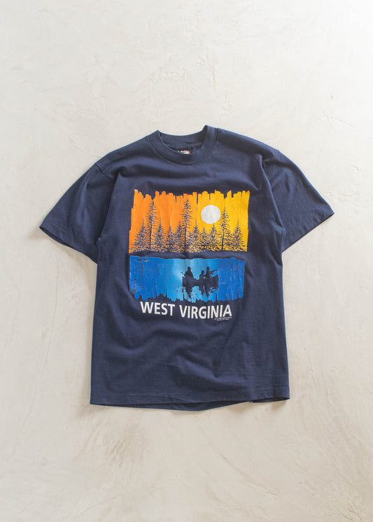 Vintage 1991 Screen Stars West Virginia Souvenir T-Shirt Size S/M