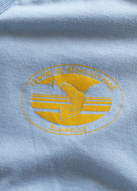 Vintage 1980s Centre de Pêche Blainville Souvenir T-Shirt Size S/M