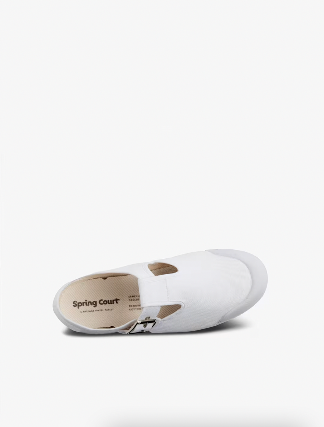 Spring Court Unisex J2 Mary Janes Canvas - White