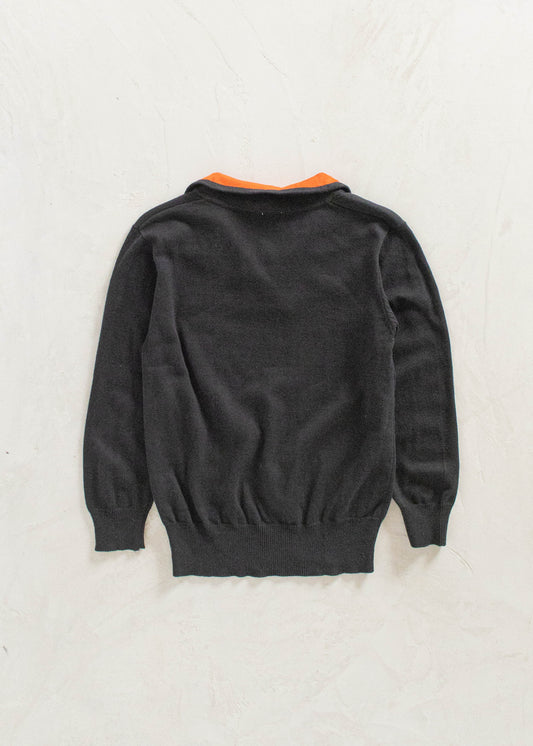 Vintage 1980s Knit Polo Sweater Size 2XS/XS