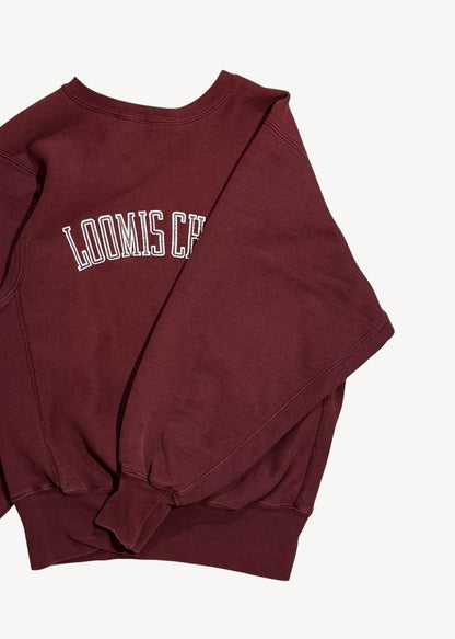Vintage 1990s Champion Reverse Weave "Loomis Chaffee" Crewneck Sweatshirt Size S/M