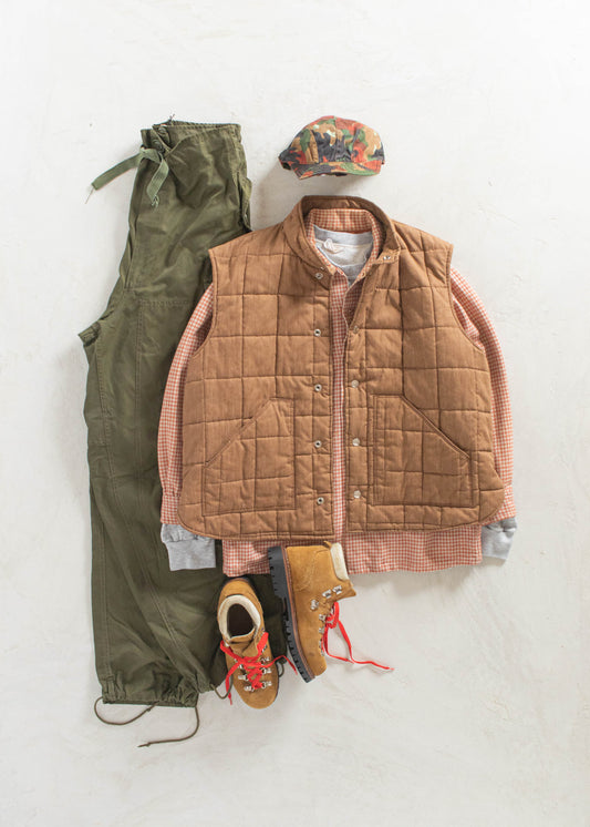 Vintage Quilted Workwear Vest Size L/XL