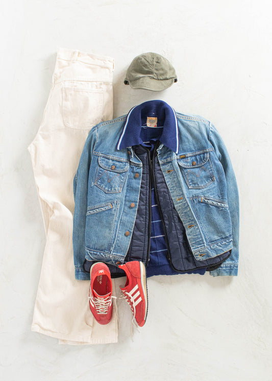 Vintage 1970s Maverick Selvedge Denim Trucker Jacket Size XS/S