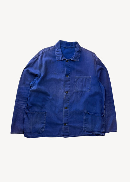 Vintage 1980s Bleu de Trvail European Workwear Chore Jacket Size L/XL
