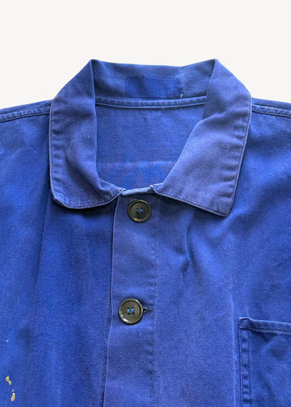 Vintage 1980s Bleu de Travail European Workwear Chore Jacket Size XL/2XL