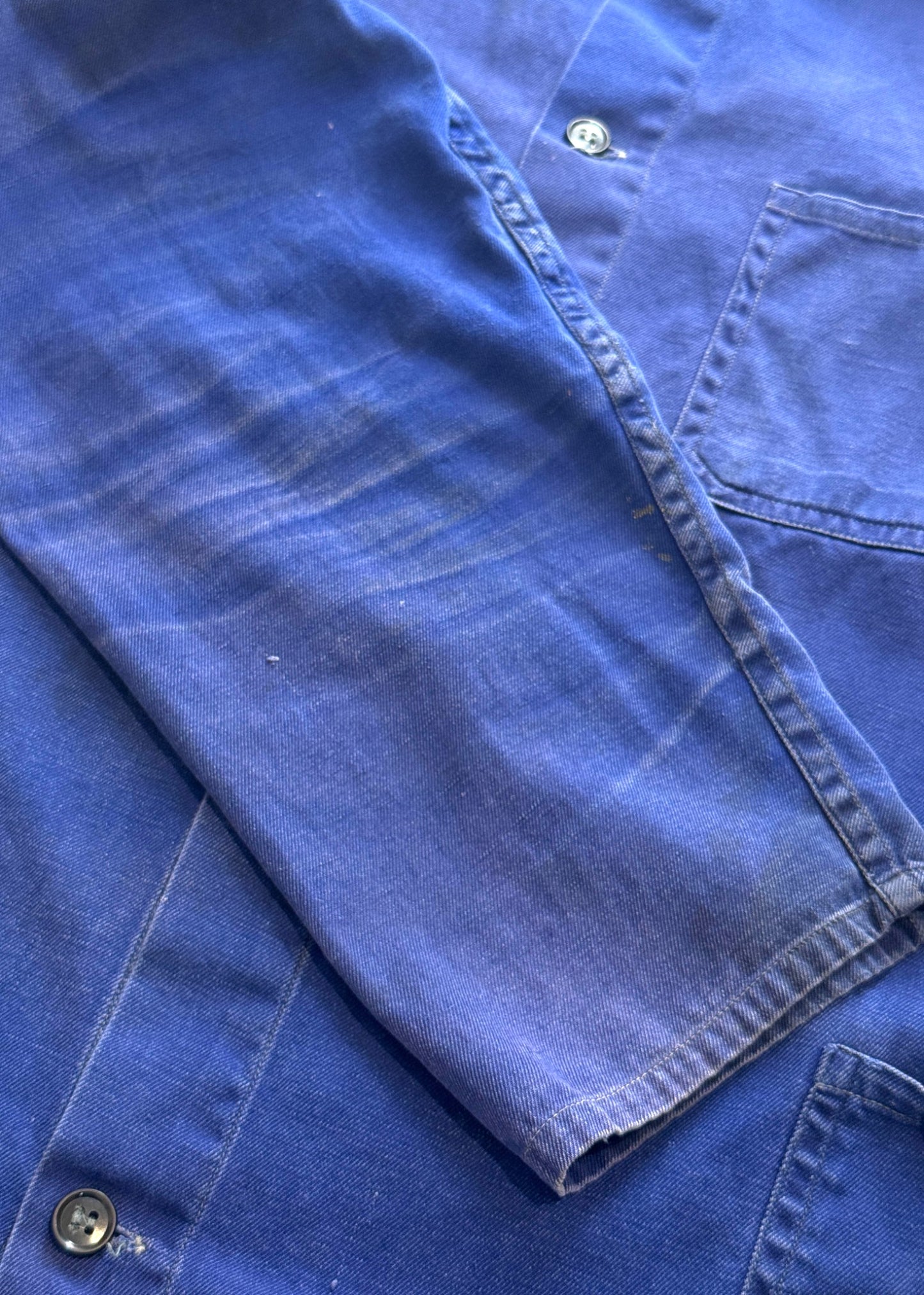 Vintage 1980s Bleu de Trvail European Workwear Chore Jacket Size L/XL