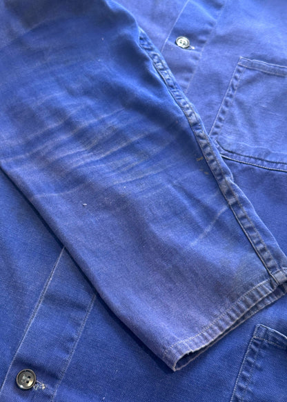 Vintage 1980s Bleu de Trvail European Workwear Chore Jacket Size L/XL