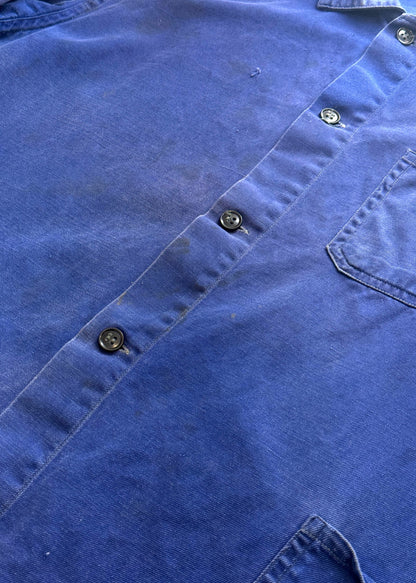Vintage 1980s Bleu de Trvail European Workwear Chore Jacket Size L/XL