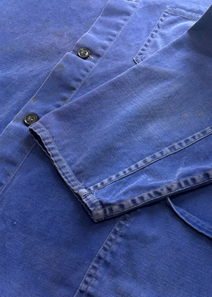 Vintage 1980s Bleu de Trvail European Workwear Chore Jacket Size L/XL