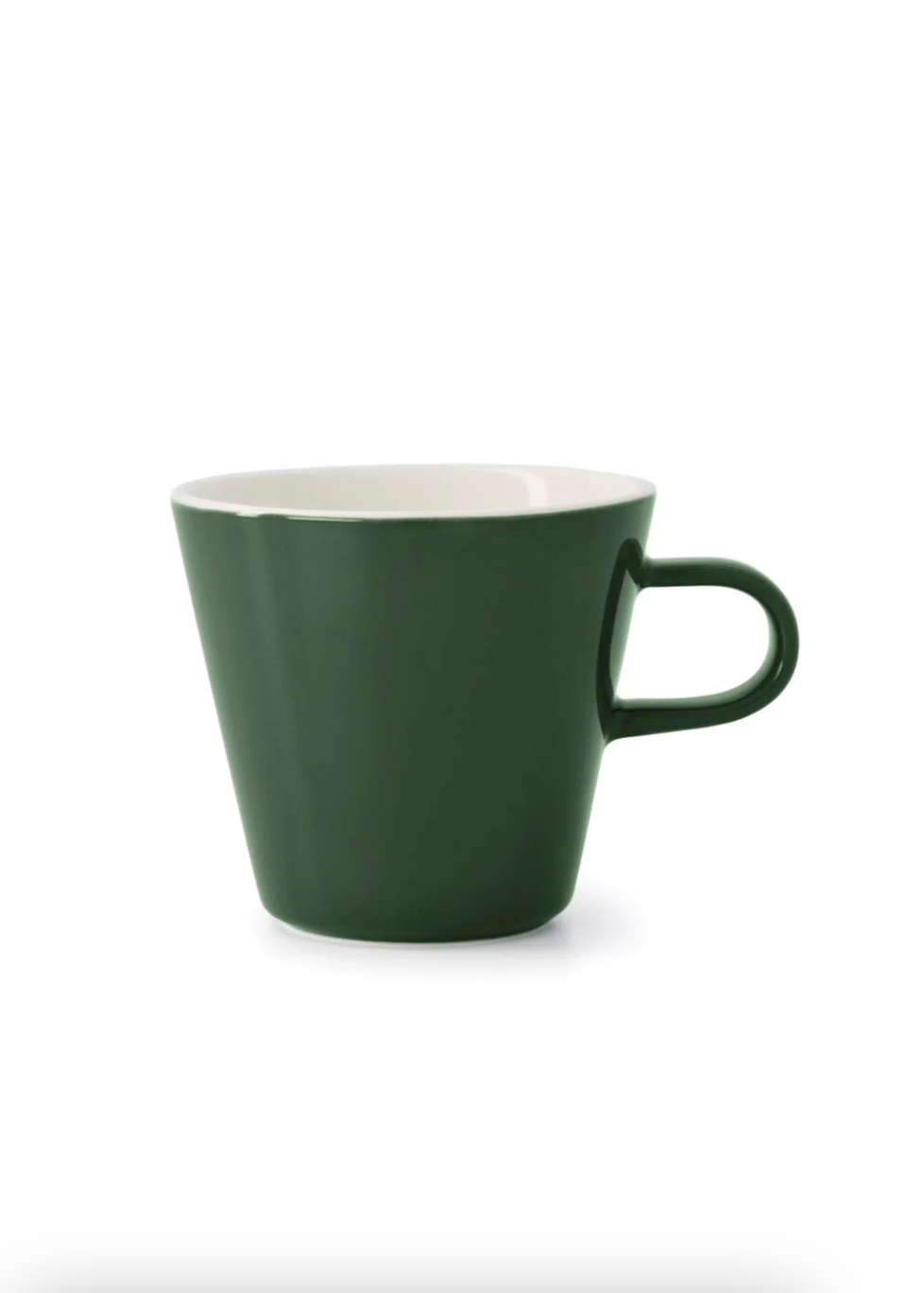 Green mug on a white background