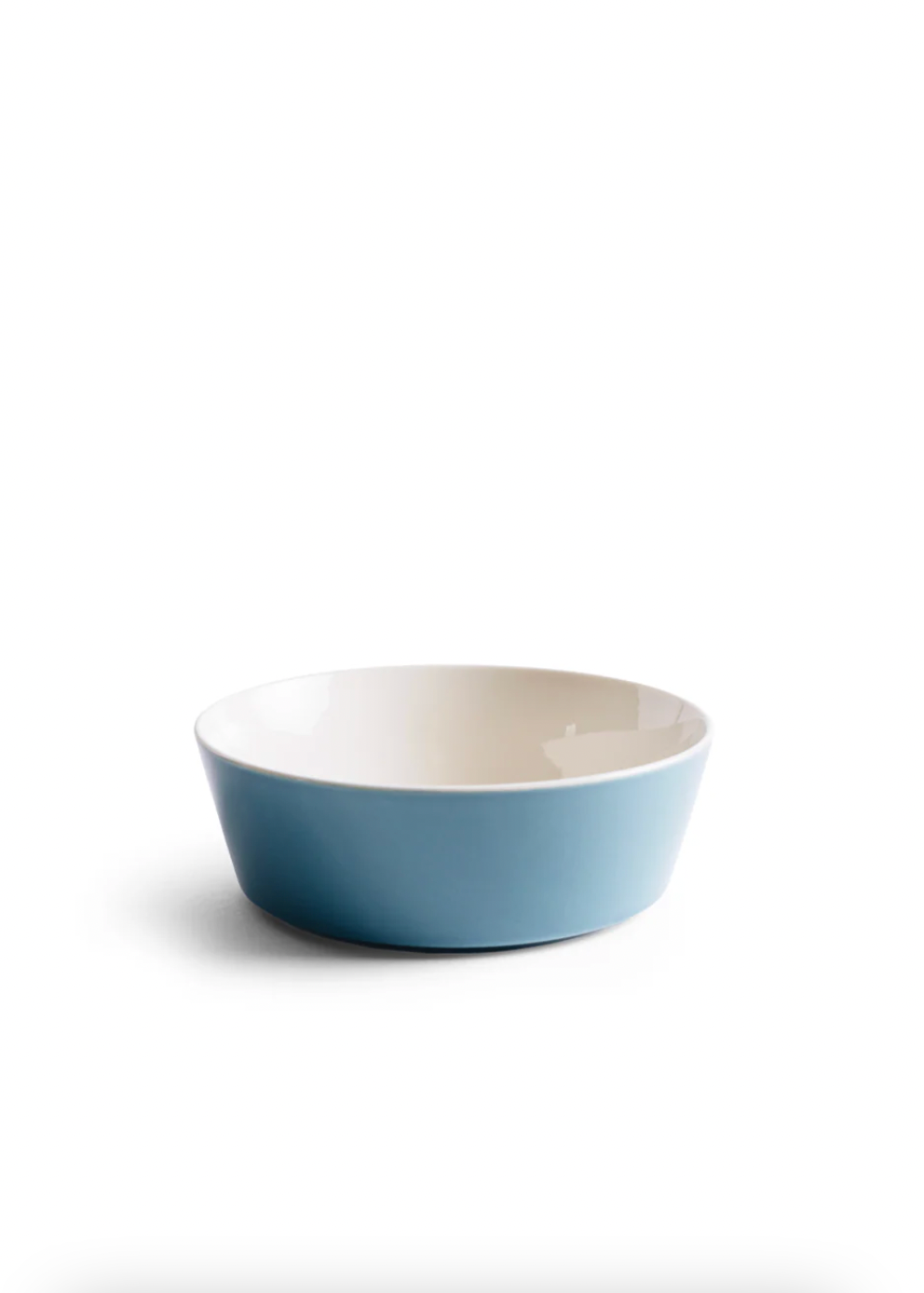 Blue ceramic bowl on a white background
