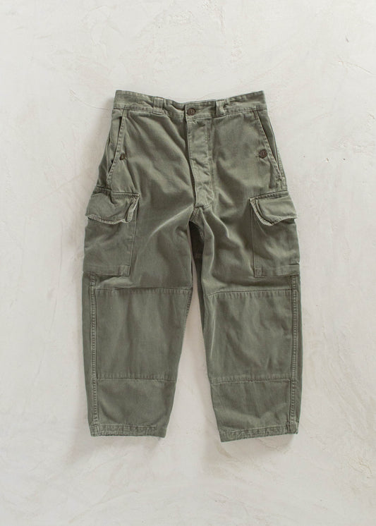 Vintage 1980s French Military Cargo Pants Size Women's 28 Men's 31