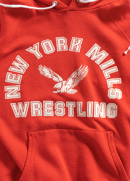Vintage 1980s Hanes New York Mills Wrestling Hoodie Size S/M