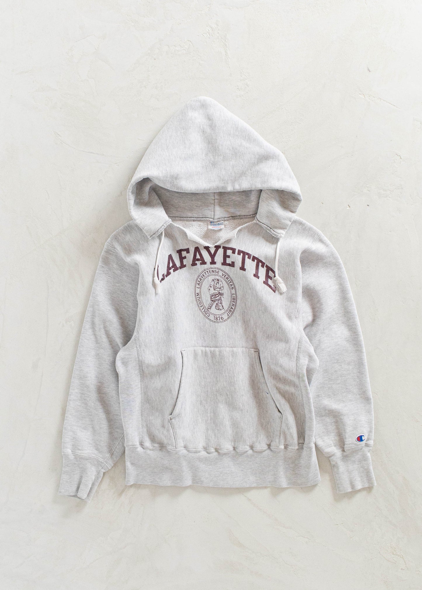Vintage 1980s Champion Lafayette University Reverse Weave Hoodie Size S/M