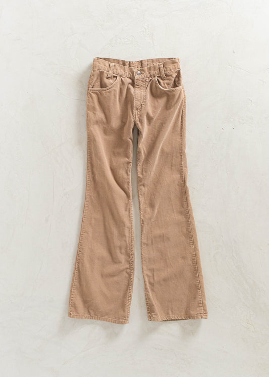 Vintage 1980s White Tab Levi's Corduroy Flare Pants Size Women's 25 / Men's 28