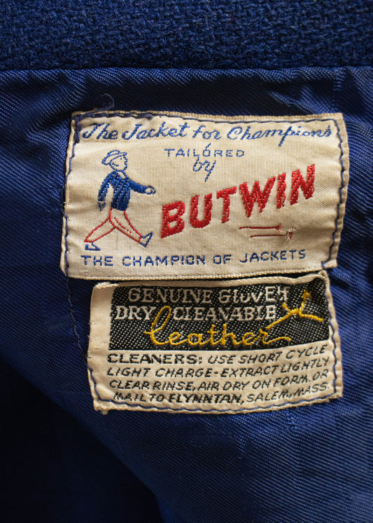 Vintage 1950s Butwin Varsity Letterman Jacket Size S/M