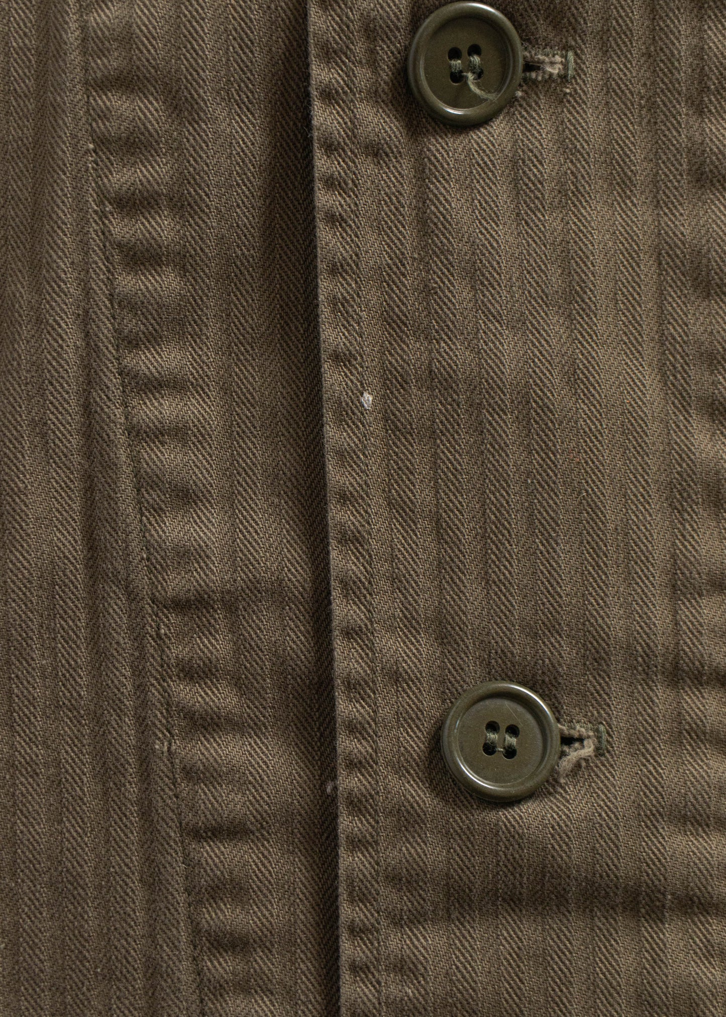 Vintage 1970s Herringbone Twill Military Field Jacket Size M/L