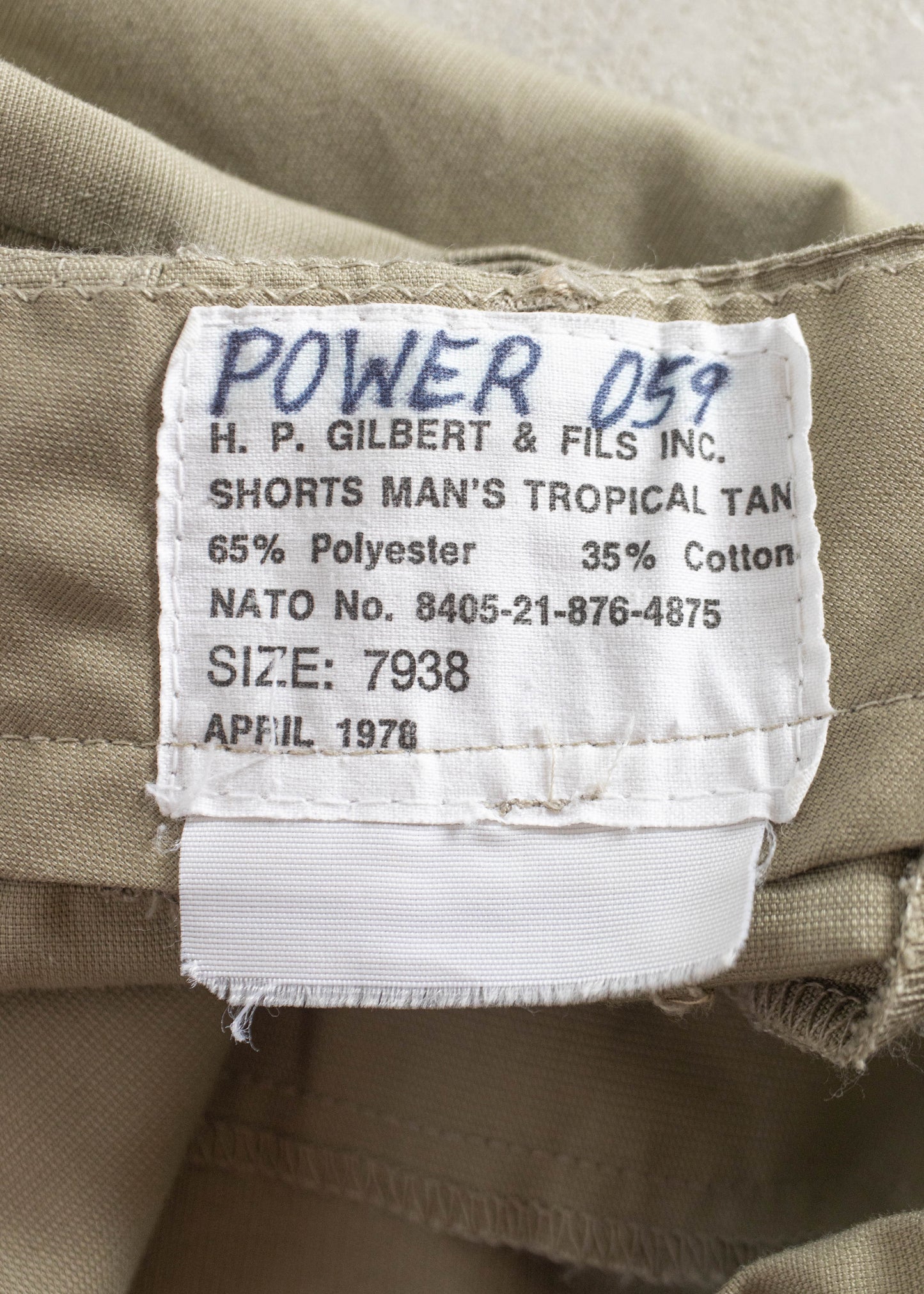 Vintage 1970s French Military Shorts Size Women's 32 Men's 34