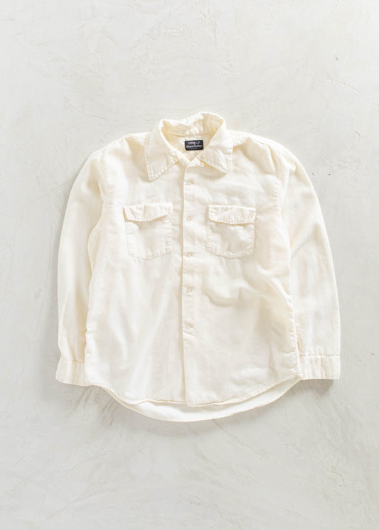 Vintage 1970s Deacon Brothers Loop Collar Button Up Shirt Size M/L