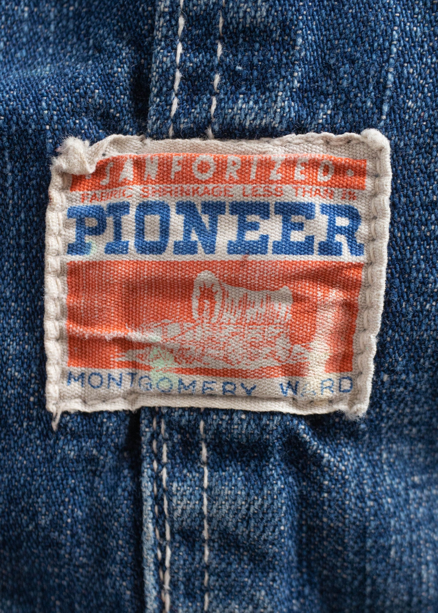 Vintage 1950s Pioneer Montgomery Ward Denim Overalls Size L/XL