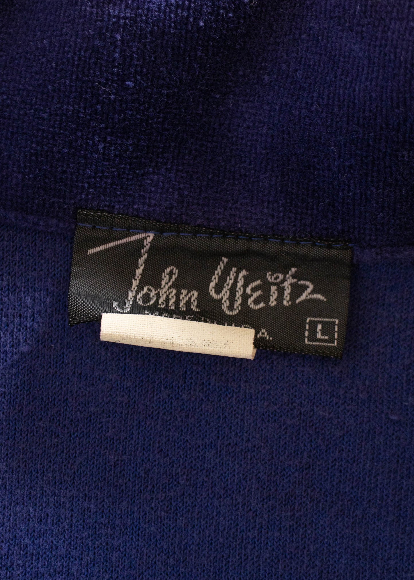 1970s John Weitz Velour Track Jacket Size M/L