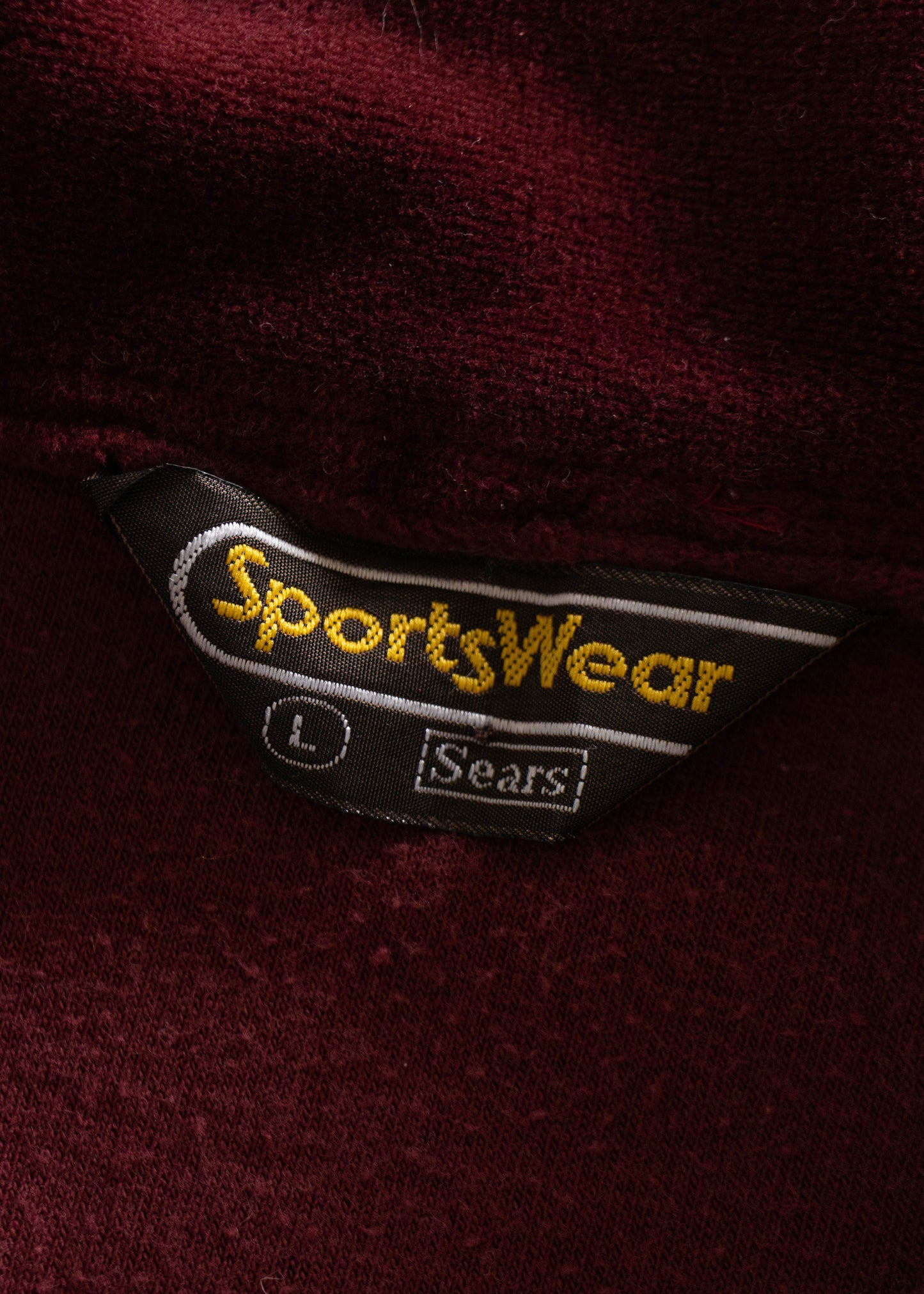 1980s Sears Sportswear Velour Long Sleeve Shirt Size M/L