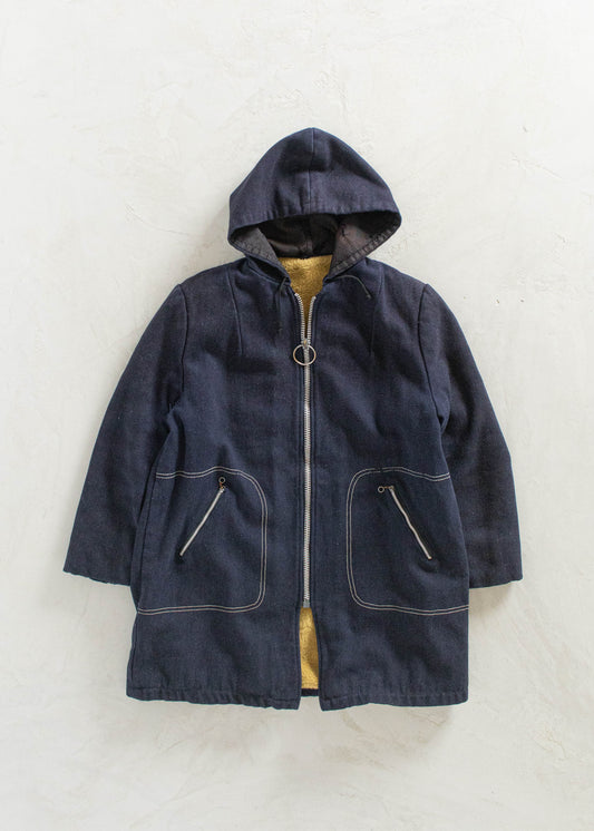 Vintage Wool Hooded Jacket Size XS/S