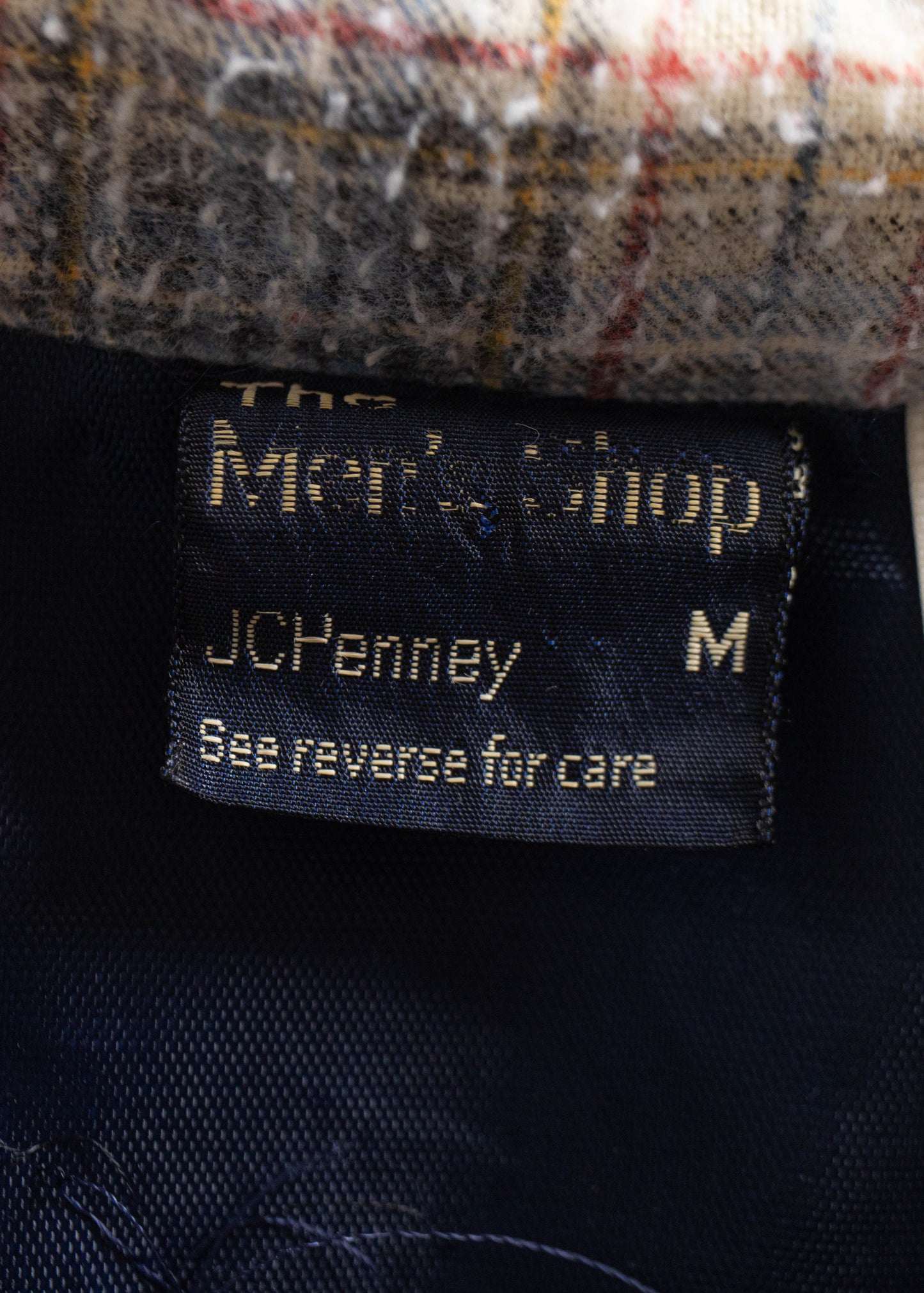 Vintage 1980s JC Penney Padded Cotton Flannel Jacket Size S/M