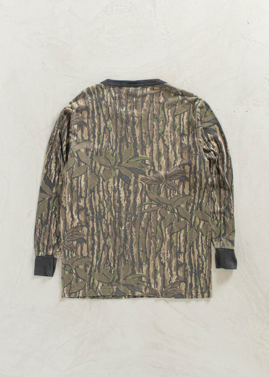 Vintage Spartan Real Tree Camo Long Sleeve T-Shirt Size S/M