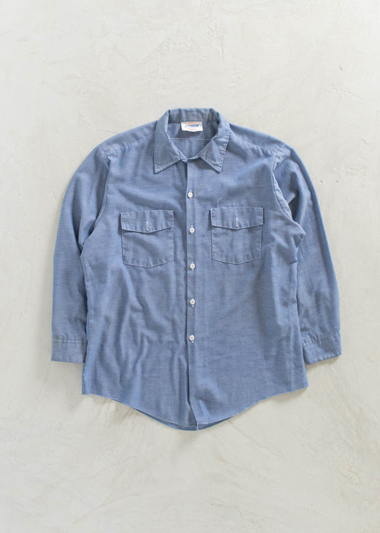 Dickies Chambray Button Up Shirt Size M/L
