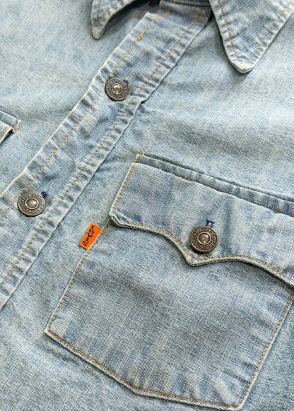 1970s Levi's Denim Button Up Shirt Size S/M