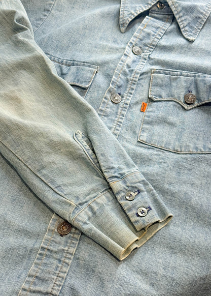 1970s Levi's Denim Button Up Shirt Size S/M