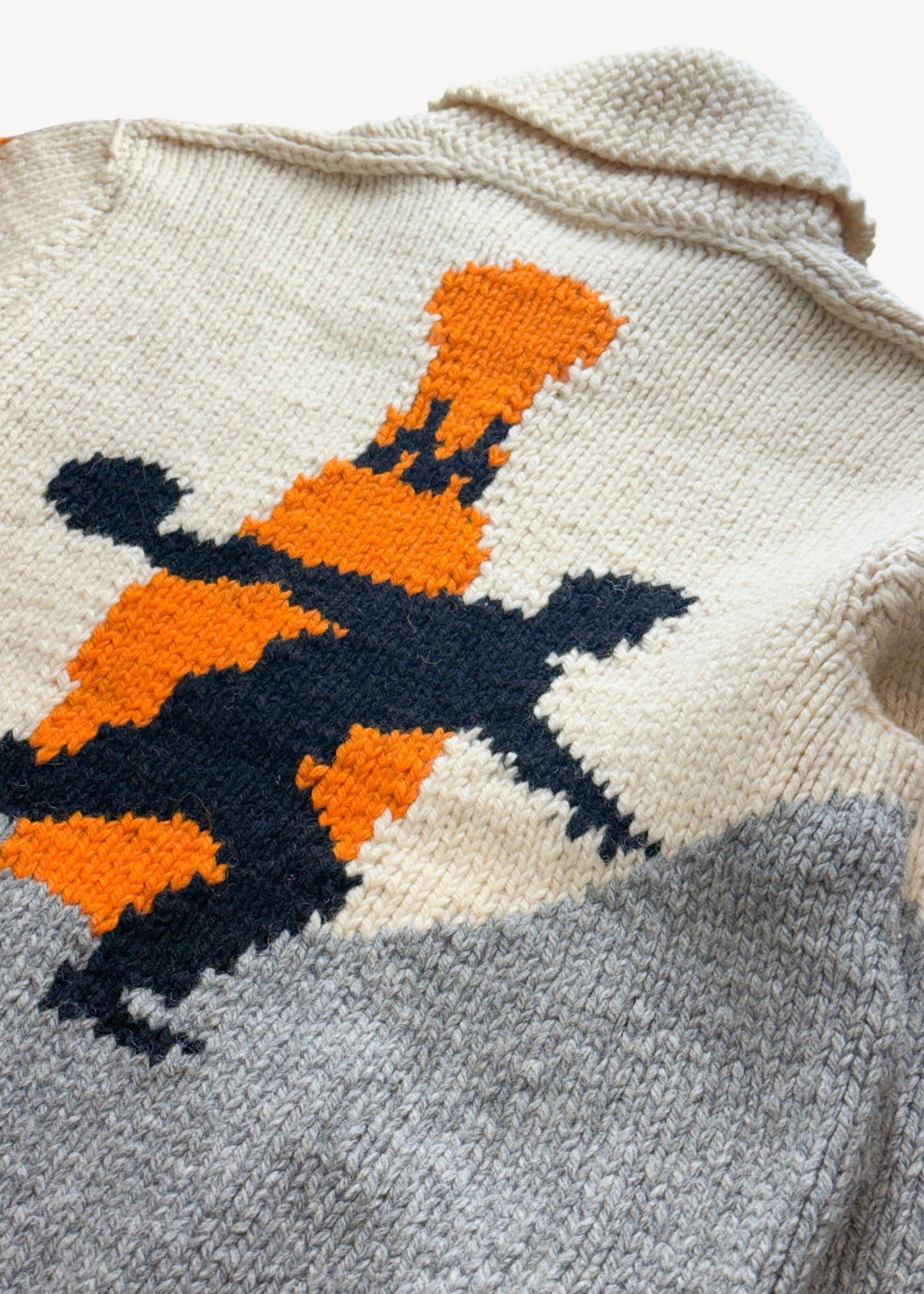 Vintage 1950s/1960s Bowling Cowichan Style Wool Cardigan Size M/L