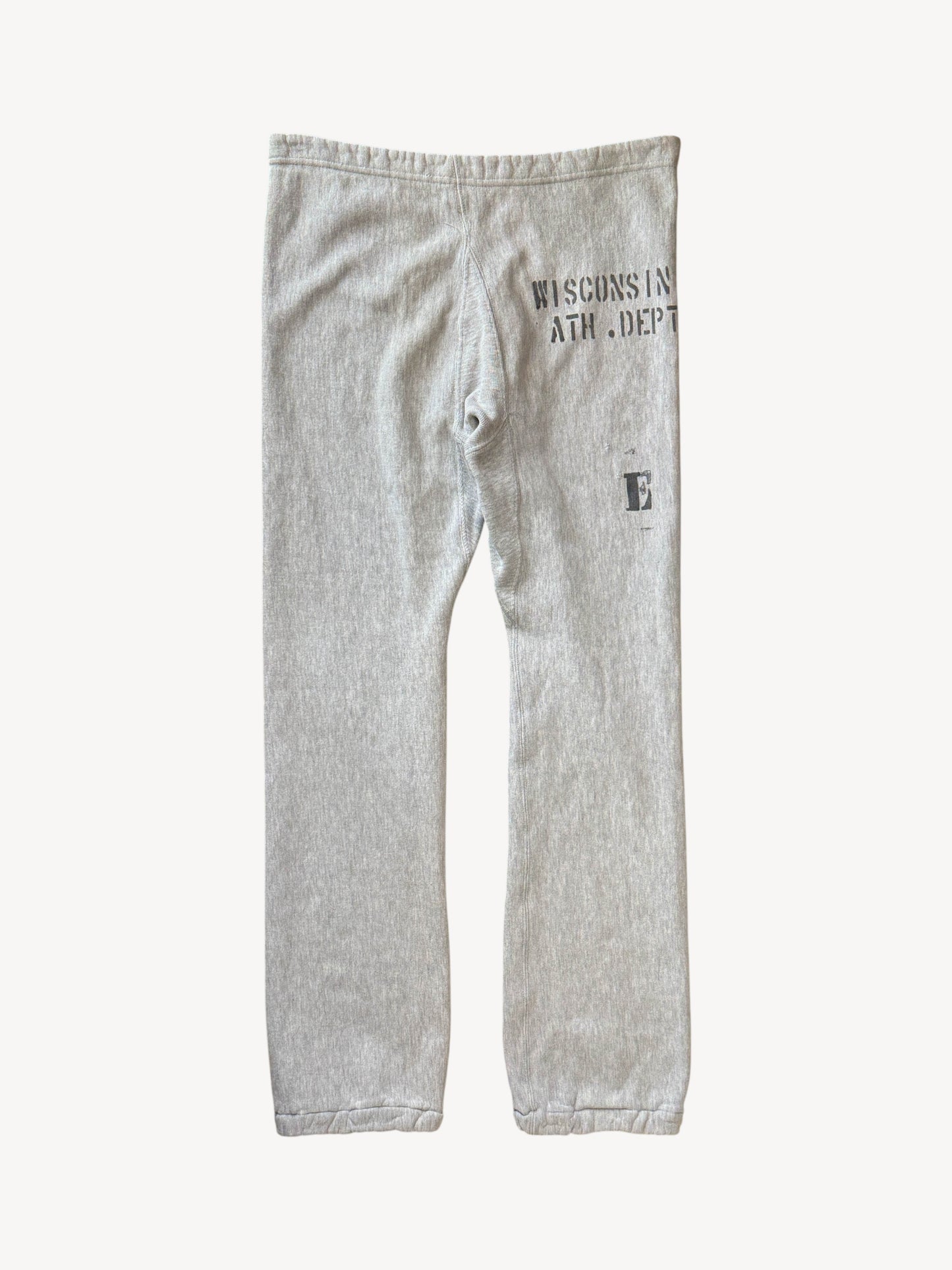 1980s Champion "Wisconsin Athletic Dept" Reverse Weave Warm Up Sweatpants Size S/M