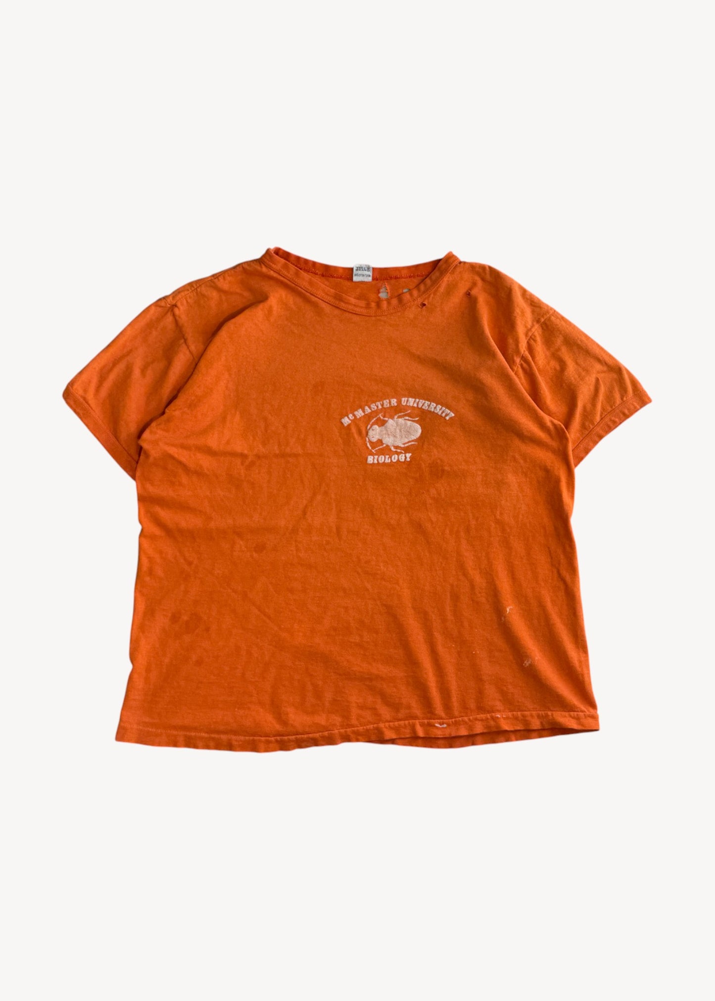 Vintage 1970s Tiger Brand "McMaster University" Ringer T-Shirt Size L/XL
