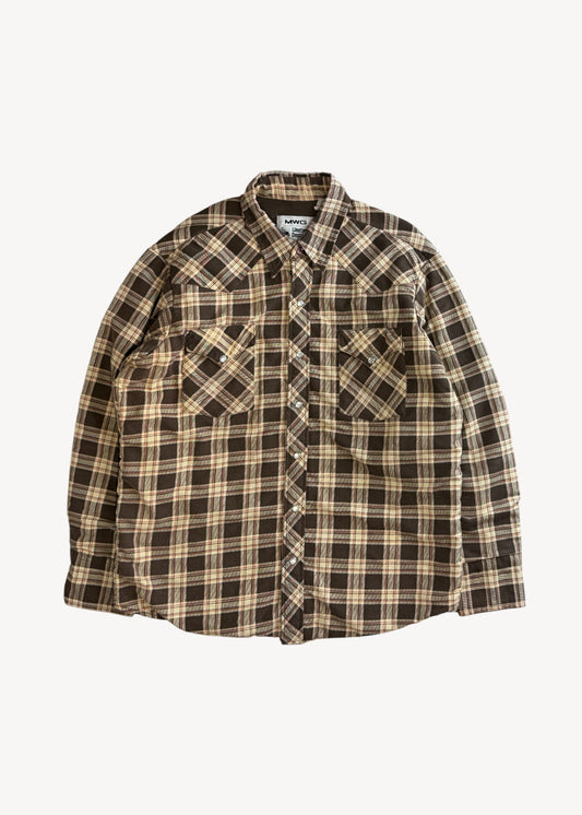 Vintage 1970s MWG Western's Best Padded Cotton Flannel Jacket Size M/L