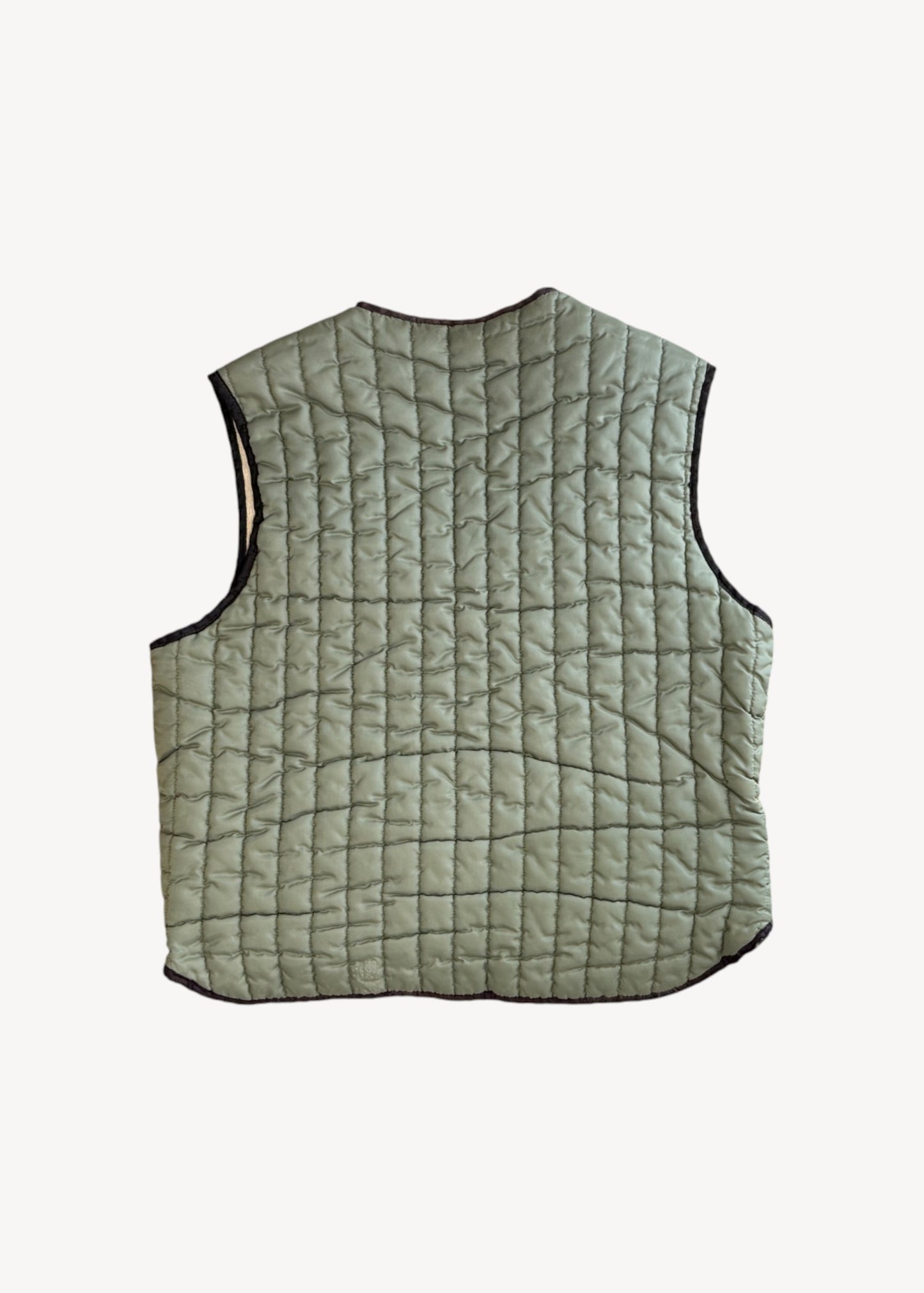 Vintage 1970s Thermal Lined Nylon Vest Size S/M