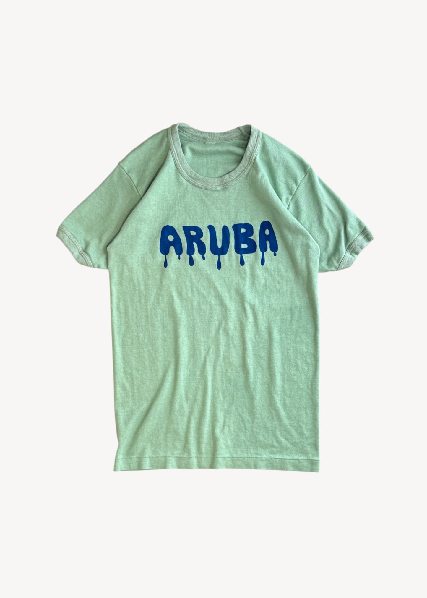 Vintage 1980s "Aruba" Ringer T-Shirt Size XS/S