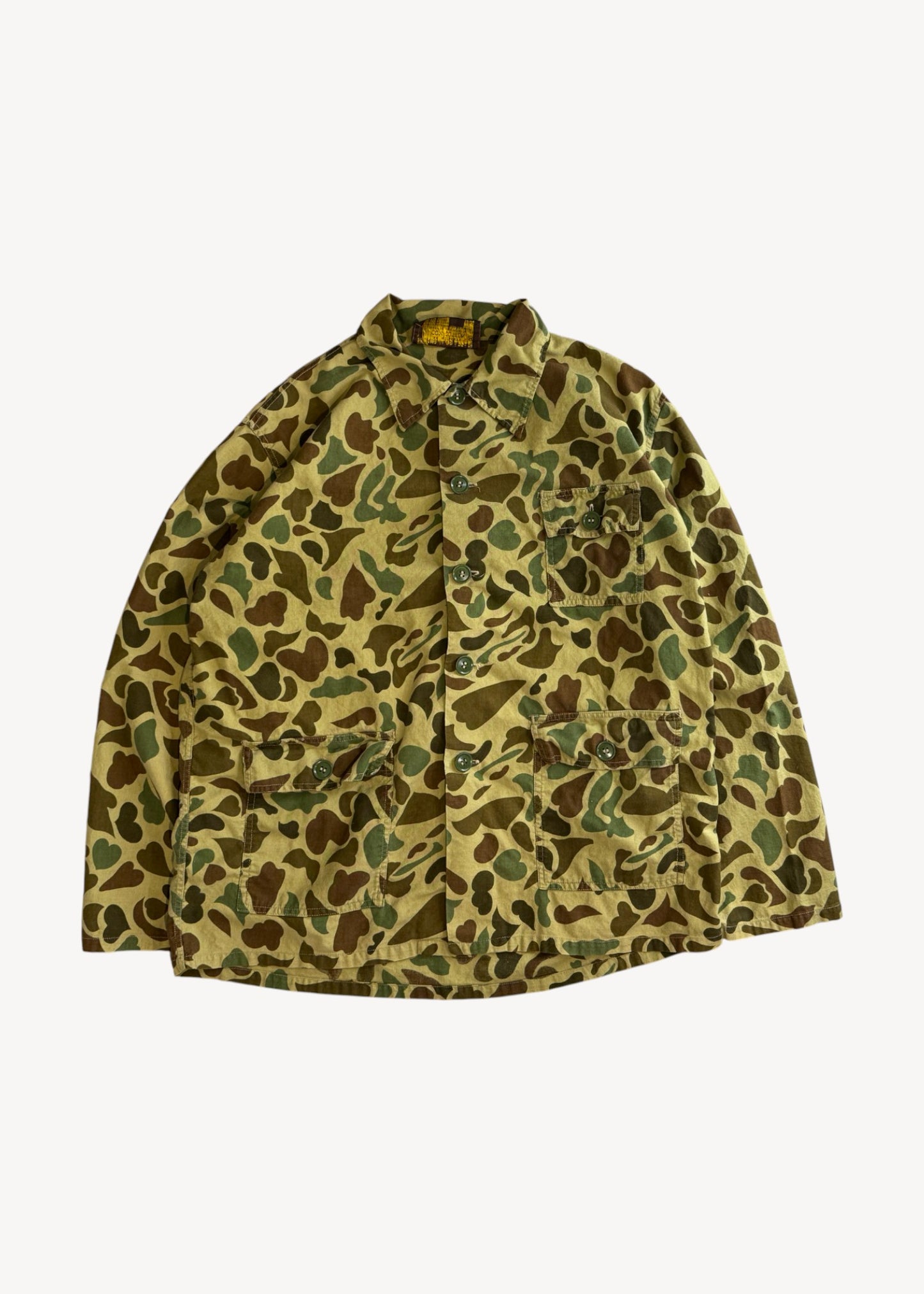 Vintage 1990s Caliber Sportsman's Apparel Frog Camouflage Chore Jacket Size M/L