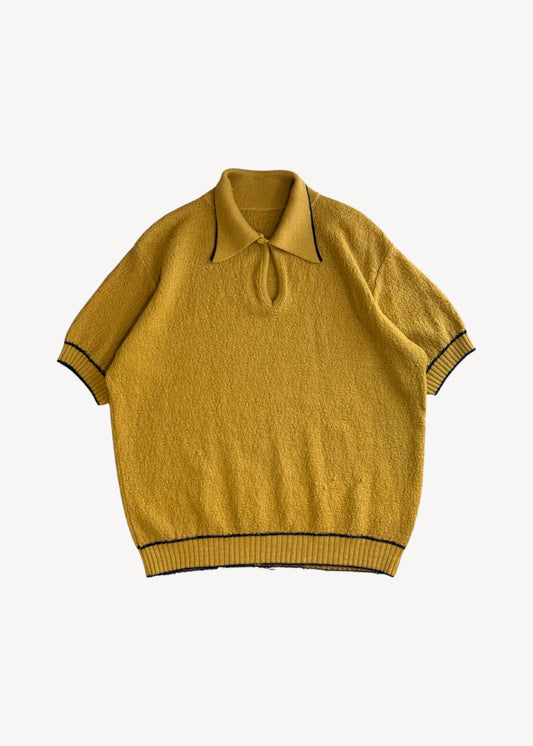 Vintage 1970s Short Sleeve Knit Polo Size M/L