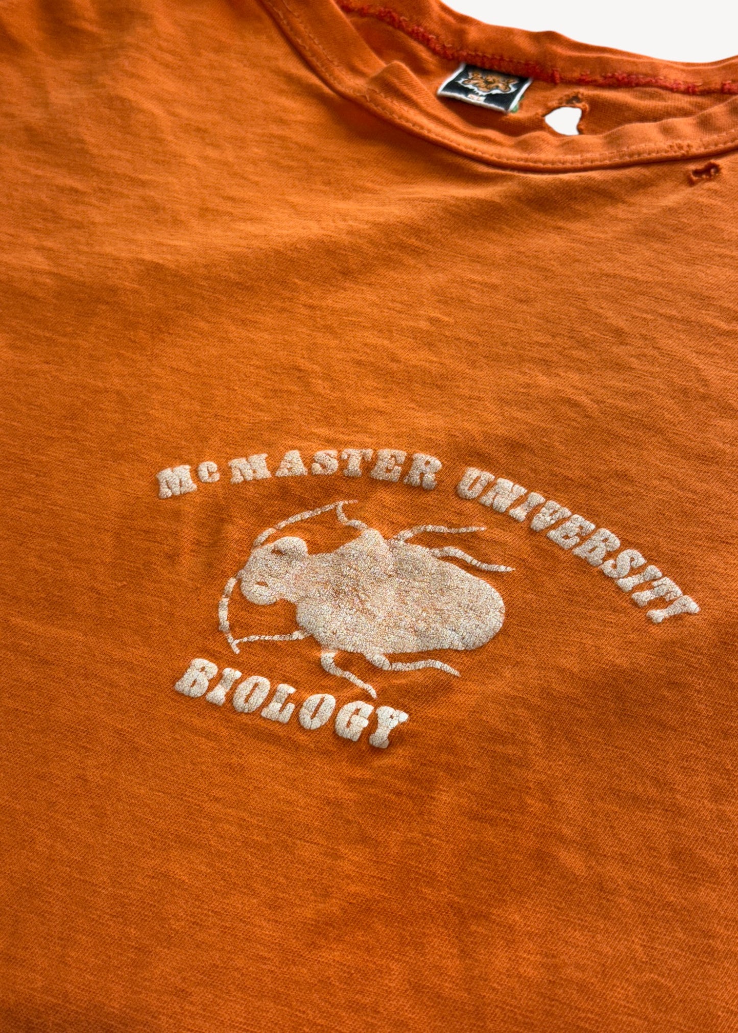 Vintage 1970s Tiger Brand "McMaster University" Ringer T-Shirt Size L/XL